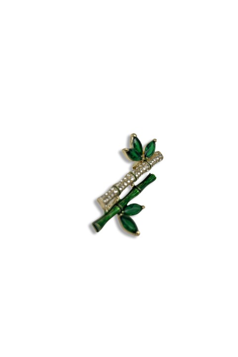 Peace bamboo brooch
