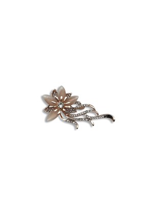 Stone flower brooch
