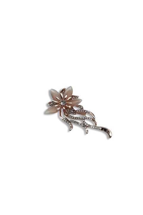 Stone flower brooch