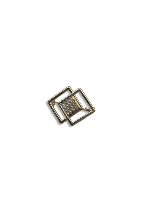 Square gold brooch