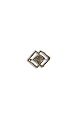 Square gold brooch