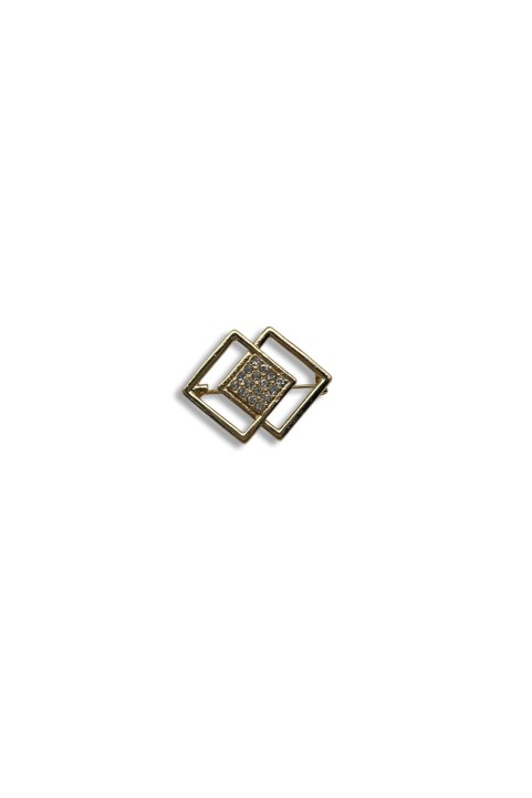 Square gold brooch