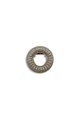 Gold circle brooch