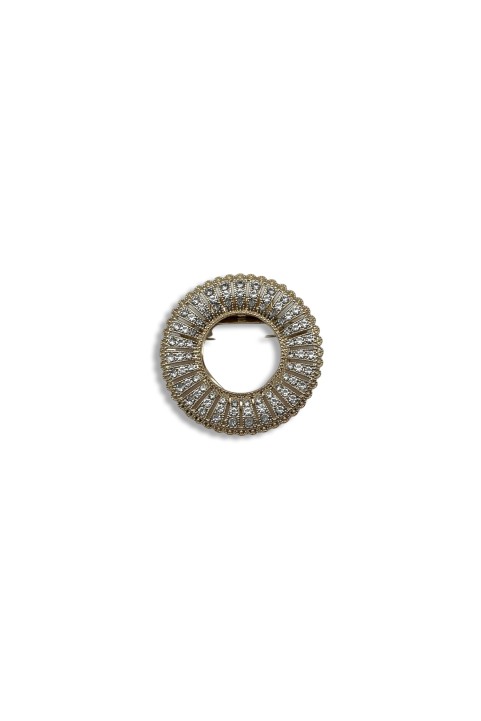 Gold circle brooch
