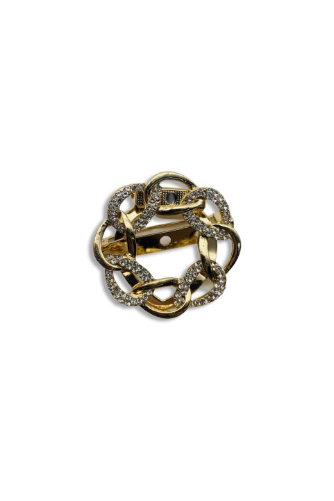 Knot buckle ring brooch
