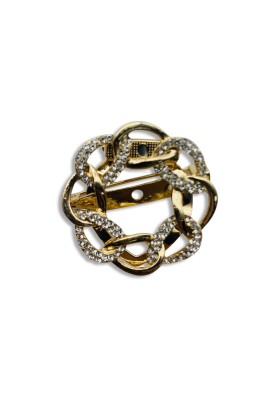 Knot buckle ring brooch
