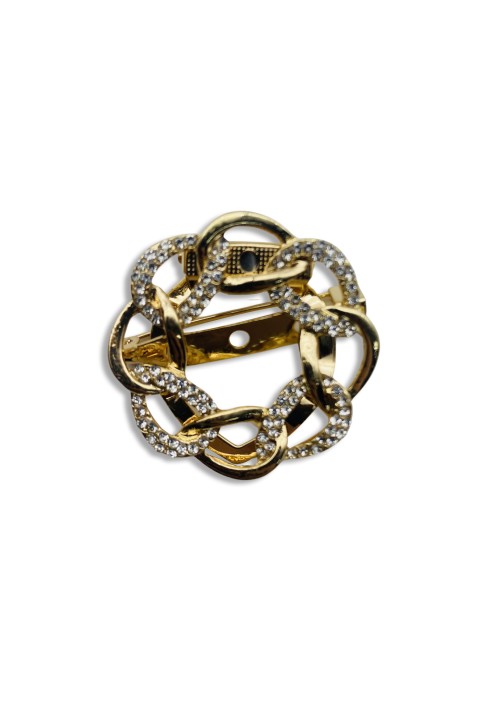 Knot buckle ring brooch