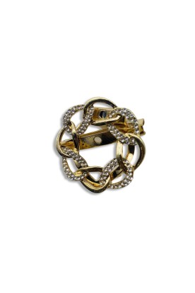 Knot buckle ring brooch