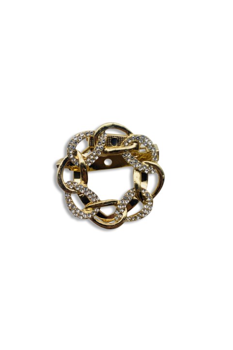 Knot buckle ring brooch