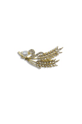 Wheat pearl brooch